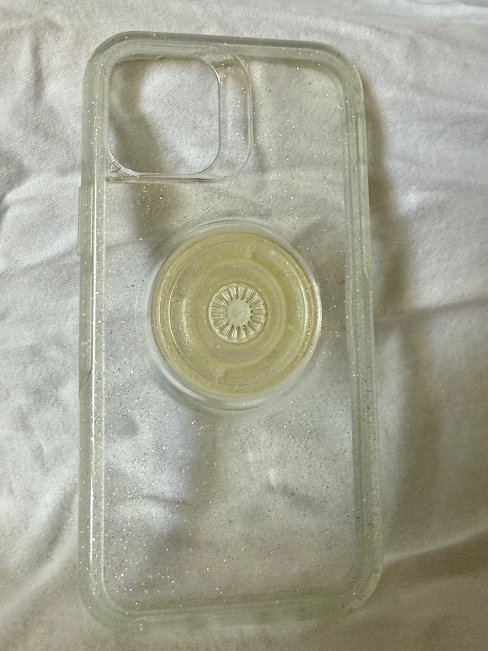 Otterbox iPhone 12 mini Clear Glitter Phone Case with Pop Grip - Transparent